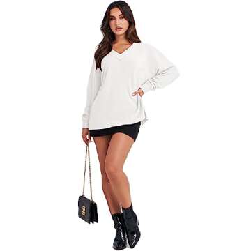 Stylish ANRABESS Women's Oversized Long Sleeve Sweatshirt