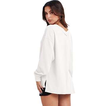 Stylish ANRABESS Women's Oversized Long Sleeve Sweatshirt