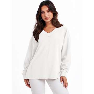 Stylish ANRABESS Women's Oversized Long Sleeve Sweatshirt