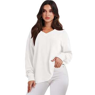 Stylish ANRABESS Women's Oversized Long Sleeve Sweatshirt