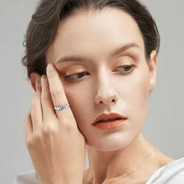 Boya Engagement Platinum Moissanite Ring - Stylish Choice