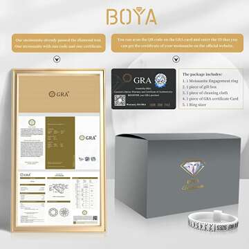 Boya Engagement Platinum Moissanite Ring - Stylish Choice