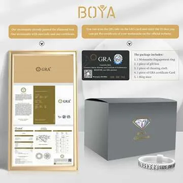 Boya Engagement Platinum Moissanite Ring - Stylish Choice