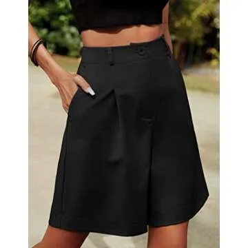 HOTOUCH Women's Bermuda Shorts Casual Fit with Pockets