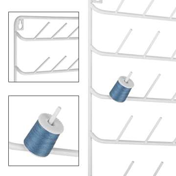 YBING Thread Holder Wall Mount for 108 Spools Organizer