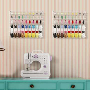 YBING Thread Holder Wall Mount for 108 Spools Organizer