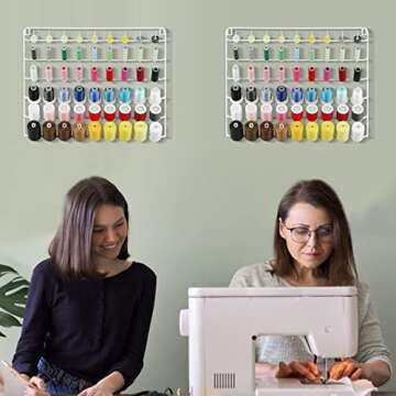 YBING Thread Holder Wall Mount for 108 Spools Organizer