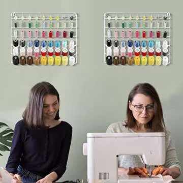 YBING Thread Holder Wall Mount for 108 Spools Organizer