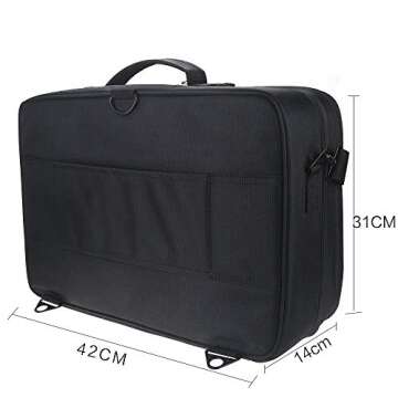 MONSTINA Makeup Train Cases Professional Travel Makeup Bag Cosmetic Cases Organizer Portable Storage Bag for Cosmetics Makeup Brushes Toiletry Travel Accessories (Mblack)