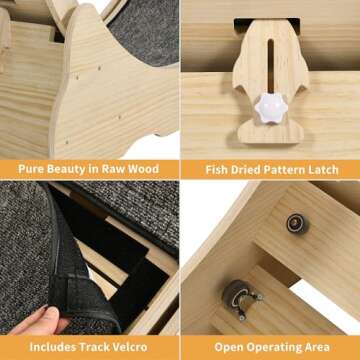 DWVO Cat Wheel Exerciser for Indoor, 43.3 inch Large Cat Exercise Wheel for Running Silent, Cat Treadmill for with Safety Lock for Kitty's Weight Loss, Fitness and Health