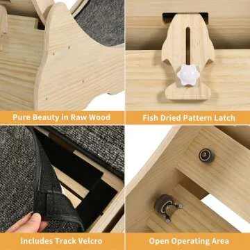 DWVO Cat Wheel Exerciser for Indoor, 43.3 inch Large Cat Exercise Wheel for Running Silent, Cat Treadmill for with Safety Lock for Kitty's Weight Loss, Fitness and Health