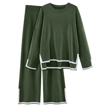 LILLUSORY 2025 Women Fall 2 Piece Lounge Set - Cozy & Stylish!