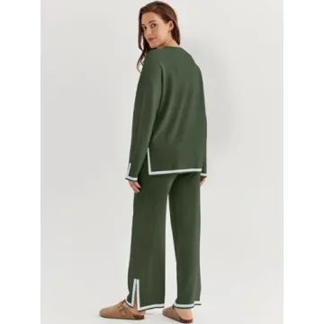 LILLUSORY Women Fall 2 Piece Lounge Set for Comfort