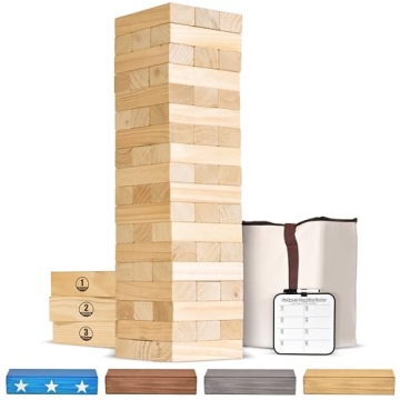 GoSports Giant Wooden Toppling Tower - Fun for Everyone