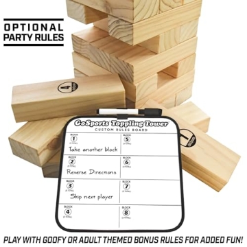 GoSports Giant Wooden Toppling Tower - Fun for Everyone