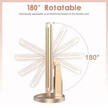 WEILY Gold Lighted Makeup Mirror with Adjustable Lights