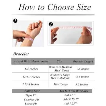 Tornito 8Pcs Stainless Steel Chain Bracelet Set for All