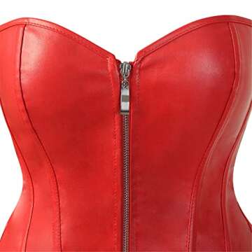 Zhitunemi Women's Faux Leather Bustier Steampunk Corset