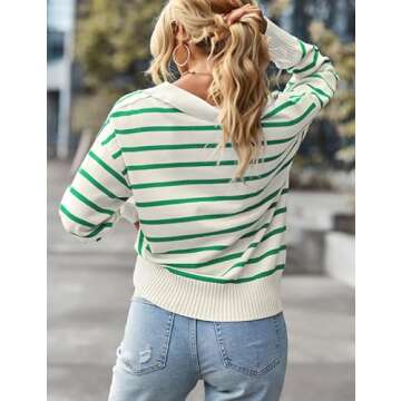 BQDCQB Striped Sweater - Stylish Comfort for Women