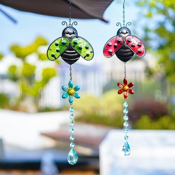 Charming Ladybug Crystal Suncatchers for Home Decor