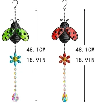 Charming Ladybug Crystal Suncatchers for Home Decor