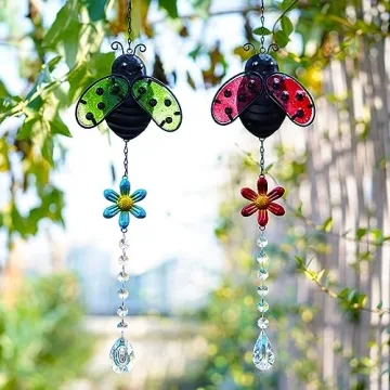 Charming Ladybug Crystal Suncatchers for Home Decor