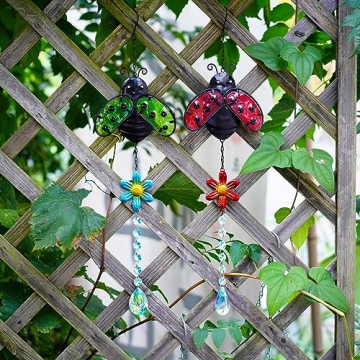 Charming Ladybug Crystal Suncatchers for Home Decor