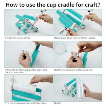 Craft Tumbler Holder with Adjustable Widths in Mint Green