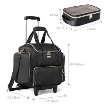 Prokva Rolling Makeup Case - Stylish & Functional Makeup Carrier