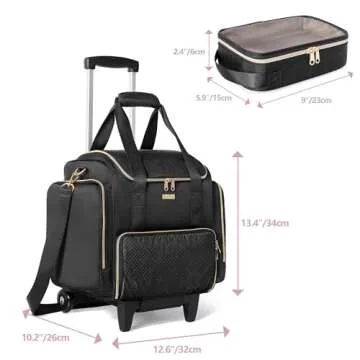 Prokva Rolling Makeup Case - Stylish & Functional Makeup Carrier