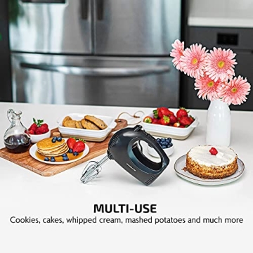 OVENTE 5 Speed Hand Mixer with Whisk & Storage Case