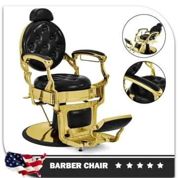 Artist hand Retro Barber Chair Heavy Duty Barber Chairs Vintage Salon Chair Hydraulic Recline Beauty...