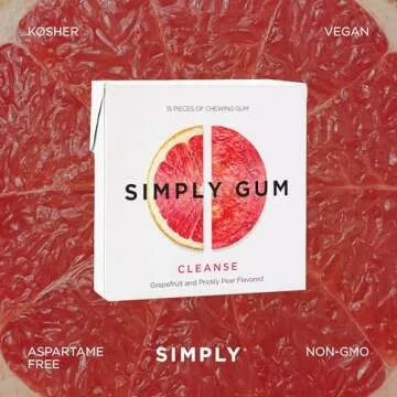 Simply Gum Cleanse | Grapefruit and Prickly Pear | Organic Chewing Gum
