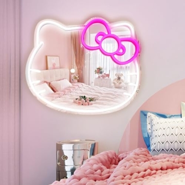 Hello Kitty Neon Signs & Mirror for Wall Decor