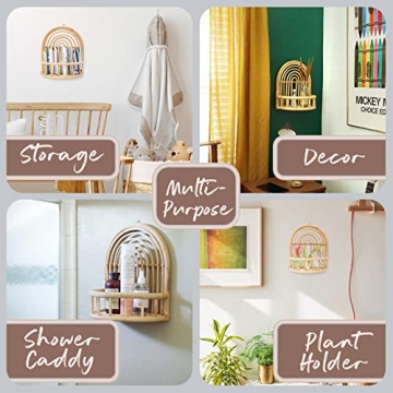 Birdie Designs Rattan Shelf - Stylish Wall Decor Accessory
