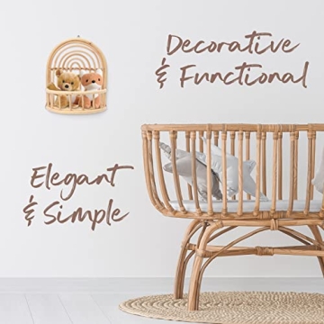 Birdie Designs Rattan Shelf - Stylish Wall Decor Accessory