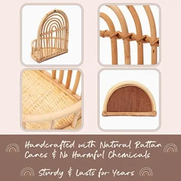 Birdie Designs Rattan Shelf - Stylish Wall Decor Accessory