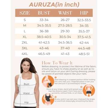 AURUZA 2PCS Women's Shapewear Tummy Control U Neck Camisole Tops for Women Seamless Compression Tank Top Regular Plus Size, XL, Black+White