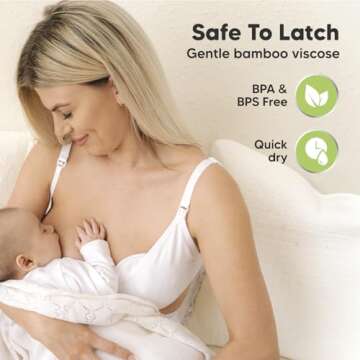 Organic Bamboo Breast Pads - 14 Washable Nursing Pads