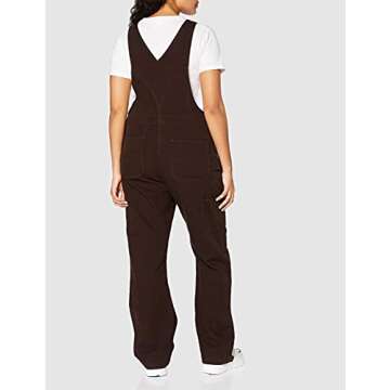 Carhartt Womens Crawford Double Front Bib Overalls Coveralls, Dark Brown, Small Short US
