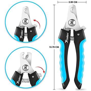 Candure Dog Nail Clippers Professional Dog Nail Trimmers Suitable for Large to Medium Dogs, Cats, Ra...