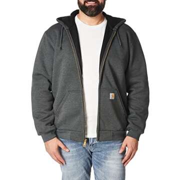 Carhartt Men's Rutland Thermal Lined Zip Front Sweatshirt Hoodie (Big & Tall)