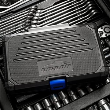 EPAuto 45-Piece Socket Set with 72-Tooth Ratchet - Cr-V Steel