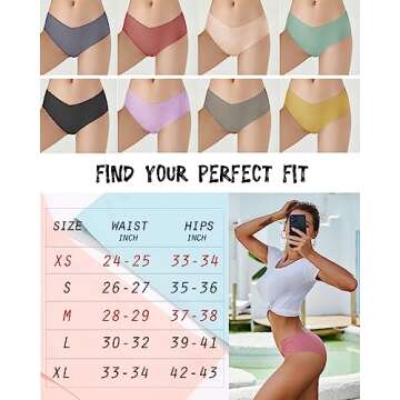 ROSYCORAL Women’s Seamless Bikini Panties - Comfort Fit Hipsters
