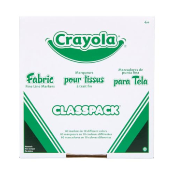 Crayola Fabric Marker Classpack with Assorted Colors