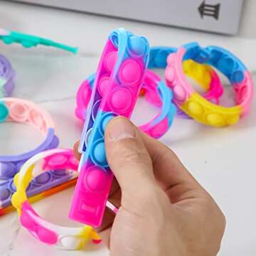 WQFXYZ Push Pop Fidget Bracelets for Kids and Adults