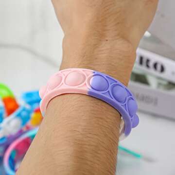 WQFXYZ Push Pop Fidget Bracelets for Kids and Adults