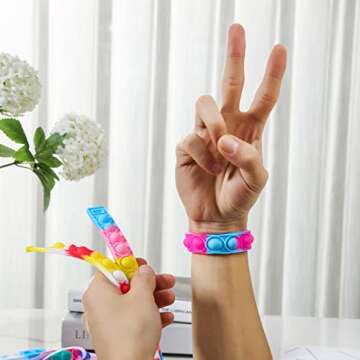 WQFXYZ Push Pop Fidget Bracelets for Kids and Adults