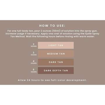 SJOLIE Rapid Spray Tan Solution - One Hour Glow in 32oz