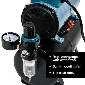 Master Airbrush TC-40T Professional Compressor with Tank